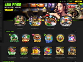 Screenshot of the Home Page of 888 Casino