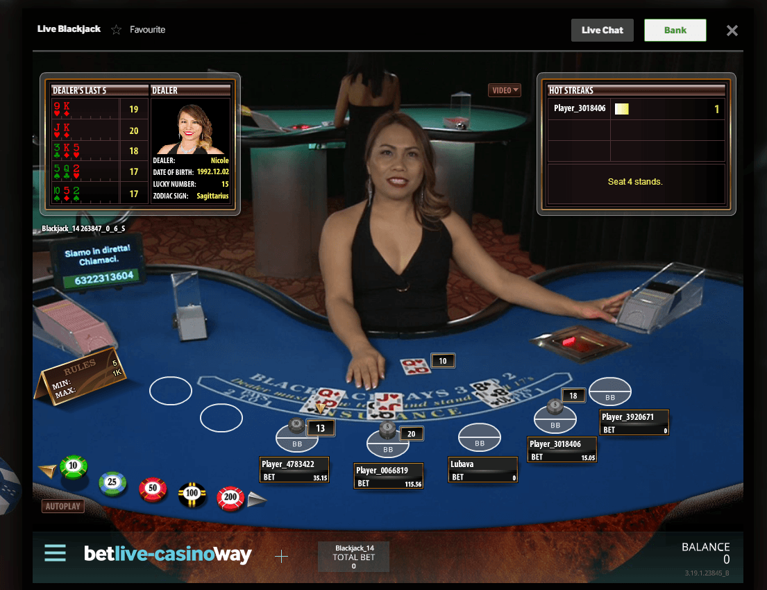 Live Blackjack