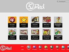 32Red Software Game Lobby