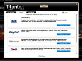 Titanbet Deposit Screen