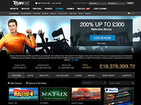 Titanbet Casino Home Page
