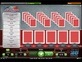 All American Is an Exciting Variation of Video Poker
