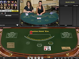 Live Dealer Casino Hold'em at Ladbokres
