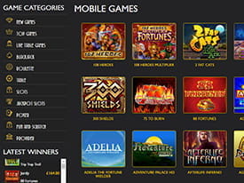Grand Ivy Casino Offers Many Mobile Games