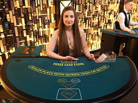 Live 3 Card Poker at Royal Panda Casino