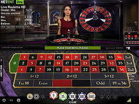 Gameplay for Live Roulette