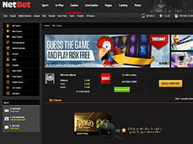 NetBet My Casino Dashboard