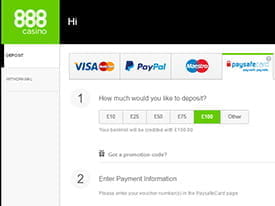 Paysafecard Casino Deposit Step 3