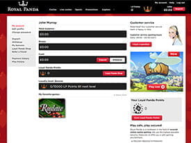 Personal Account at Royal Panda Casino 